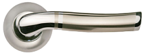 Дверь Ручка Morelli MH-04 SN/CP, белый никель/полированный хром